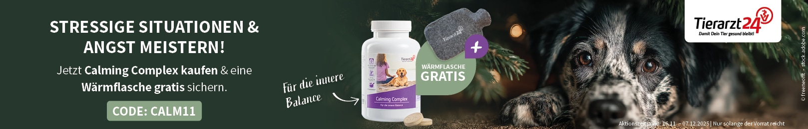 Tierarzt24 Calming Complex + Wärmflasche gratis